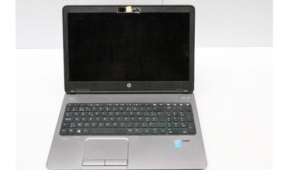 laptop HP, Probook 650, Intel Core i5, met lader en dockingstation, paswoord niet gekend, beschadigd